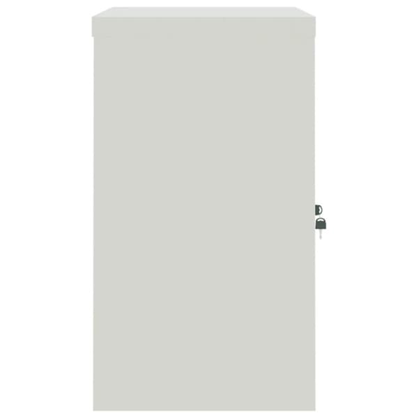 vidaXL Arkistokaappi vaaleanharmaa 90x40x70 cm teräs
