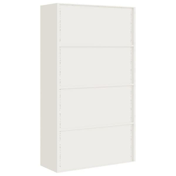 vidaXL arkivskab 105x40x180 cm stål hvid