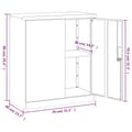 Pikkukuva 8 / 10: vidaXL Arkistokaappi antrasiitti 79x40x90 cm teräs