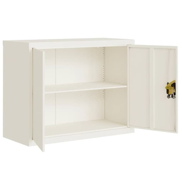 vidaXL Arkivskap hvit 90x40x70 cm stål