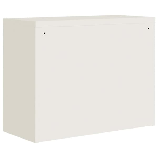 vidaXL Arkivskap hvit 90x40x70 cm stål
