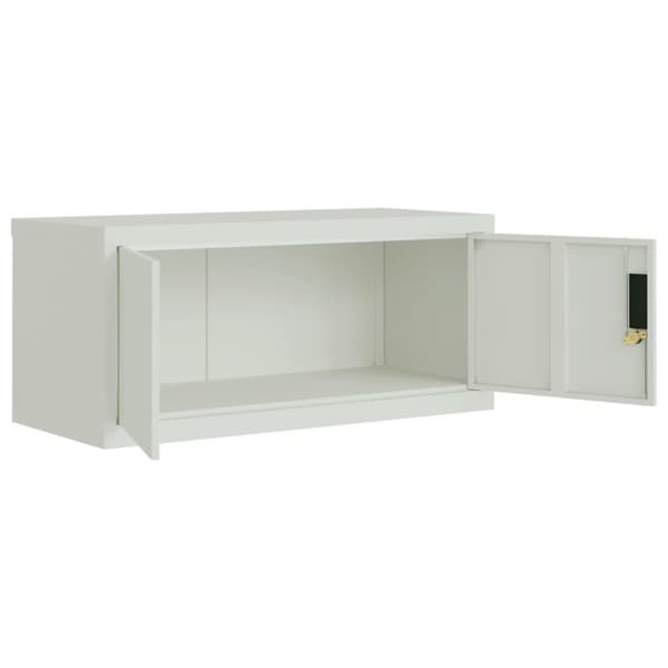 vidaXL arkivskab 90x40x40 cm stål lysegrå