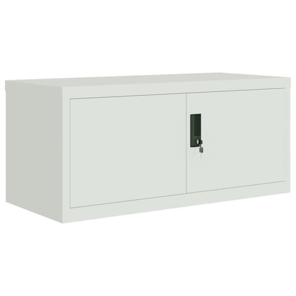 vidaXL arkivskab 90x40x40 cm stål lysegrå