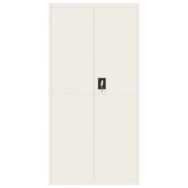 vidaXL Förvaringsskåp vit 90x40x180 cm stål