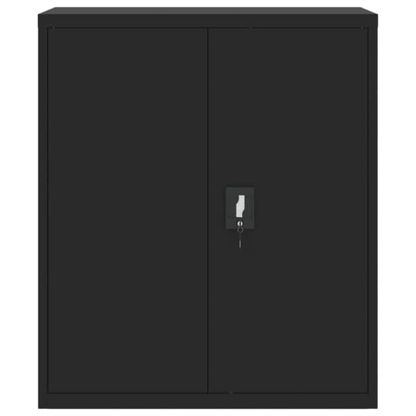 vidaXL Dokumentskåp svart 90x40x105 cm stål