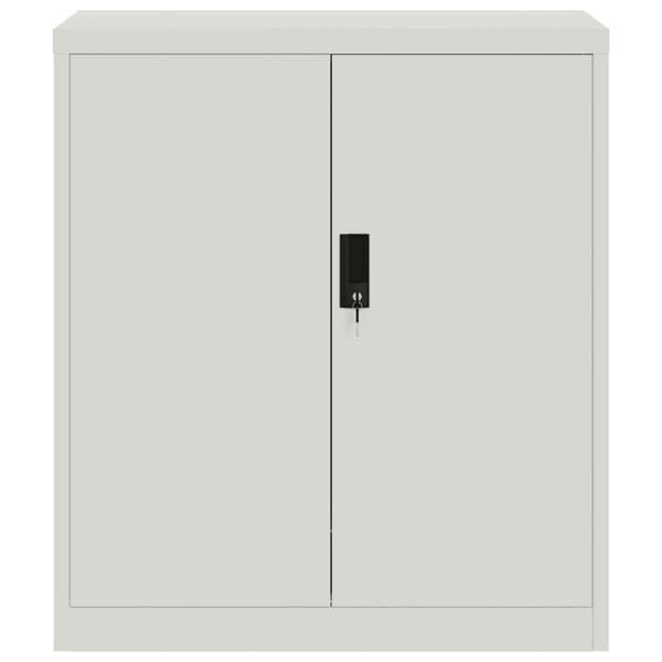 vidaXL Arkivskap lysegrå 79x40x90 cm stål