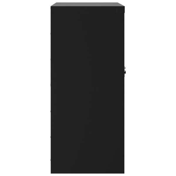 vidaXL Arkistokaappi musta 79x40x90 cm teräs