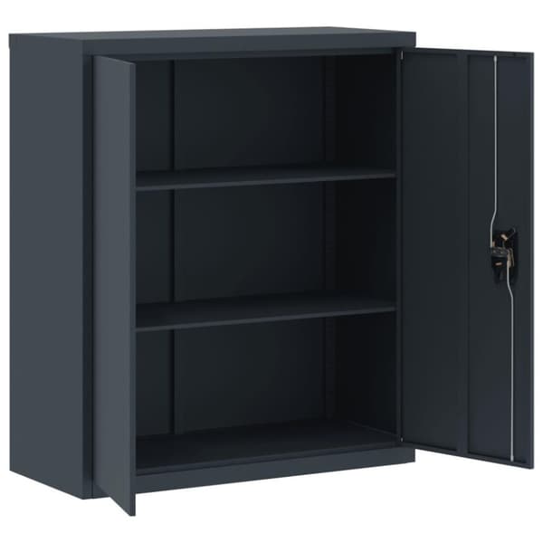 vidaXL arkivskab 90x40x105 cm stål antracitgrå