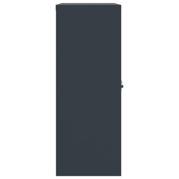 vidaXL arkivskab 90x40x105 cm stål antracitgrå
