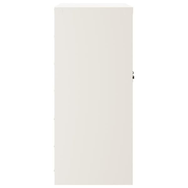 vidaXL Arkistokaappi valkoinen 79x40x90 cm teräs