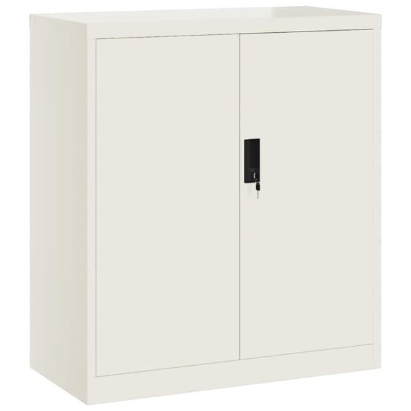 vidaXL Arkistokaappi valkoinen 79x40x90 cm teräs