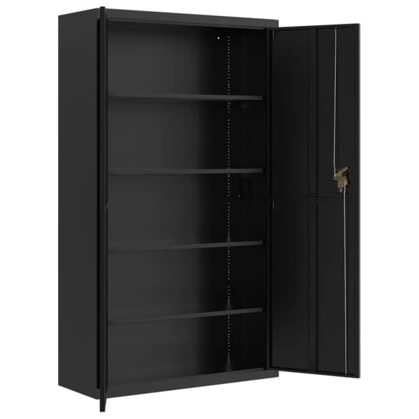 vidaXL Arkivskap svart 105x40x180 cm stål