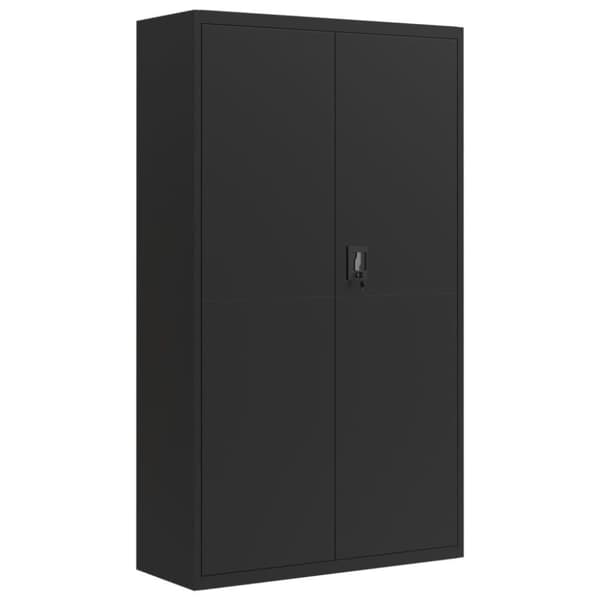 vidaXL Arkivskap svart 105x40x180 cm stål