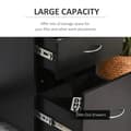 Miniatyrbild 4 av 9: Rootz Rolling Cabinet - Rolling Container - Office Container - Mobile File Cabinet - File Cabinet - 2 Drawer Filing Cabinet - Chest Of Drawers - Black