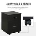 Miniatyrbild 5 av 9: Rootz Rolling Cabinet - Rolling Container - Office Container - Mobile File Cabinet - File Cabinet - 2 Drawer Filing Cabinet - Chest Of Drawers - Black