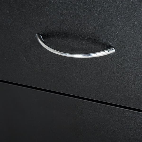 Rootz Rolling Cabinet - Rolling Container - Office Container - Mobile File Cabinet - File Cabinet - 2 Drawer Filing Cabinet - Chest Of Drawers - Black