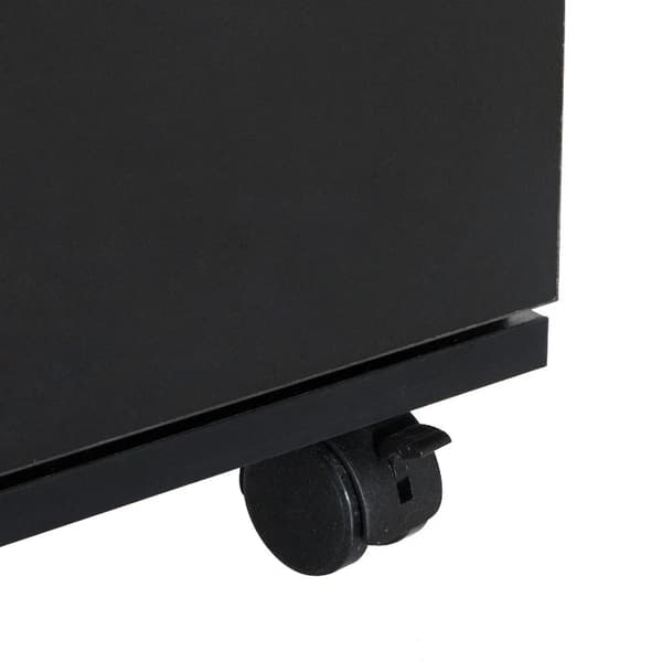 Rootz Rolling Cabinet - Rolling Container - Office Container - Mobile File Cabinet - File Cabinet - 2 Drawer Filing Cabinet - Chest Of Drawers - Black