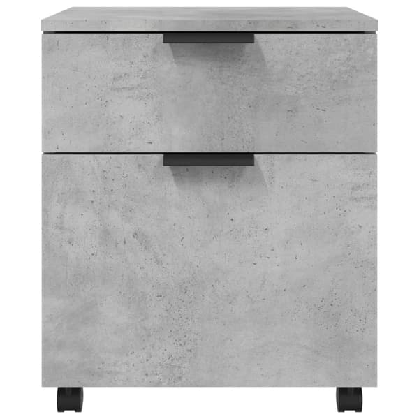 vidaXL arkivskab med hjul 45x38x54 cm konstrueret træ betongrå -  Arkivskabe