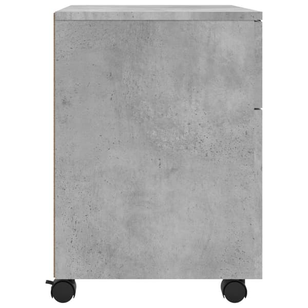 vidaXL Dokumentskåp med hjul betonggrå 45x38x54 cm konstruerat trä - Arkivskåp