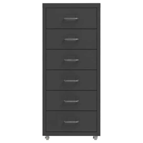 vidaXL mobilt arkivskab 28x41x69 cm metal antracitgrå - Arkivskabe
