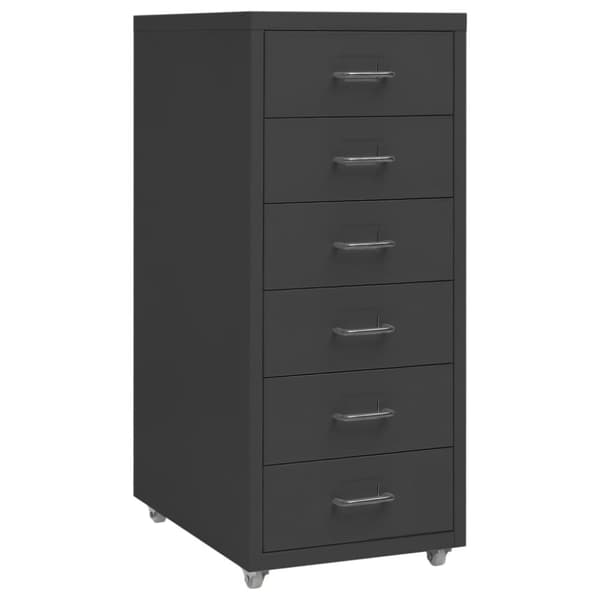 vidaXL mobilt arkivskab 28x41x69 cm metal antracitgrå -  Arkivskabe
