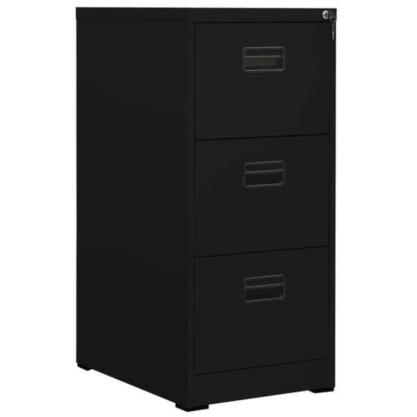vidaXL Dokumentskåp svart 46x62x102,5 cm stål -  Arkivskåp