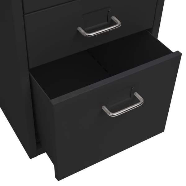 vidaXL mobilt arkivskab 28x41x69 cm metal sort -  Arkivskabe