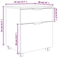 Pikkukuva 11 / 11: vidaXL Siirrettävä arkistokaappi pyörillä musta 45x38x54 cm puu -  Arkistokaapit