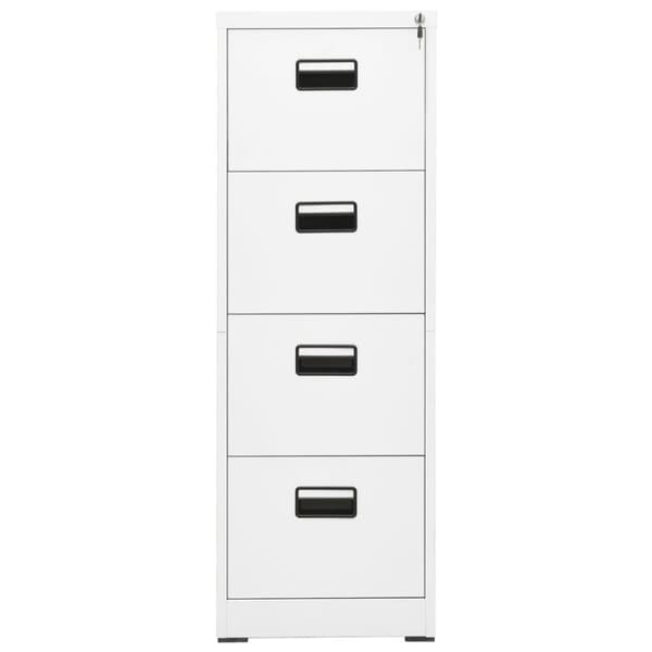 vidaXL Dokumentskåp vit 46x62x133 cm stål -  Arkivskåp