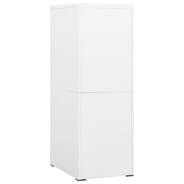 vidaXL Dokumentskåp vit 46x62x133 cm stål -  Arkivskåp