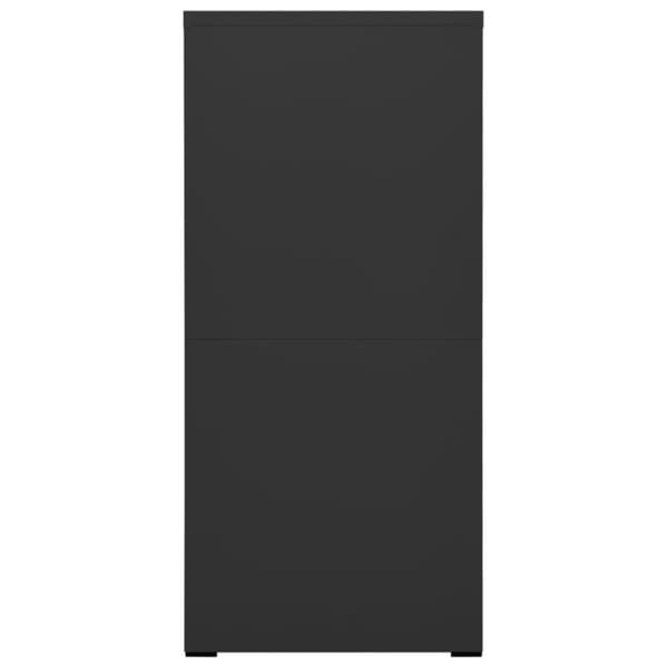 vidaXL arkivskab 46x62x133 cm stål antracitgrå -  Arkivskabe