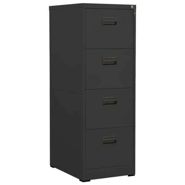 vidaXL arkivskab 46x62x133 cm stål antracitgrå -  Arkivskabe