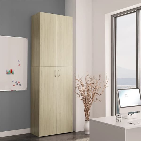 vidaXL Kontorsskåp sonoma-ek 60x32x190 cm konstruerat trä - Arkivskåp