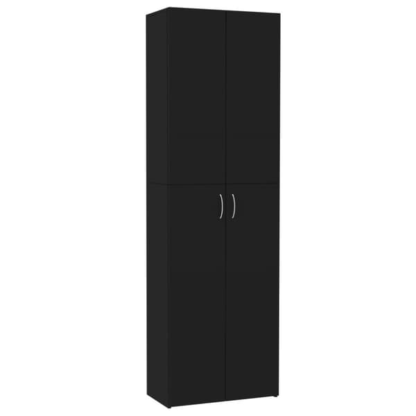 vidaXL Kontorsskåp svart 60x32x190 cm konstruerat trä -  Arkivskåp