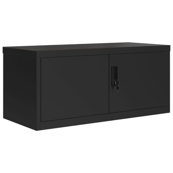 vidaXL Dokumentskåp svart 90x40x40 cm stål - Arkivskåp