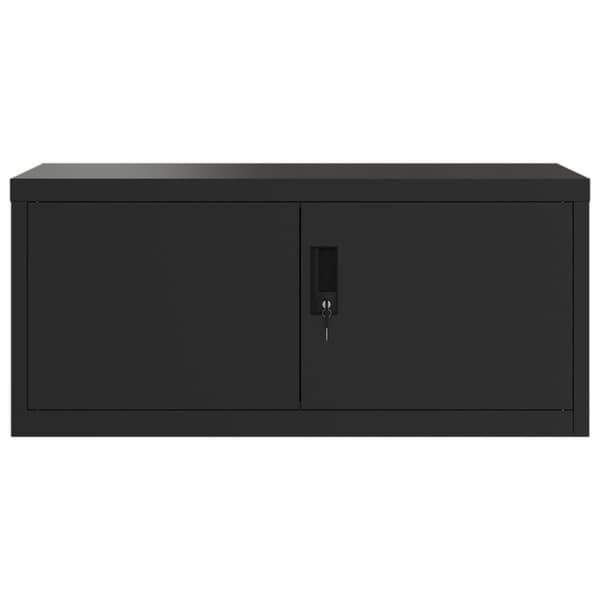 vidaXL Dokumentskåp svart 90x40x40 cm stål -  Arkivskåp