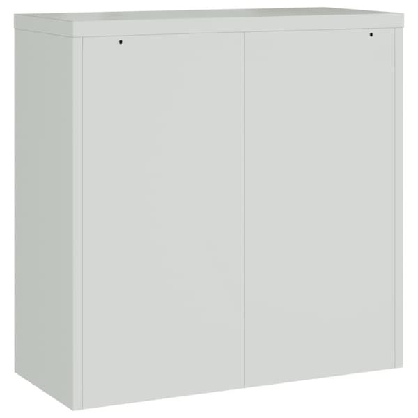 vidaXL Toimistokaappi 2 ovella 90 cm harmaa metalli -  Arkistokaapit