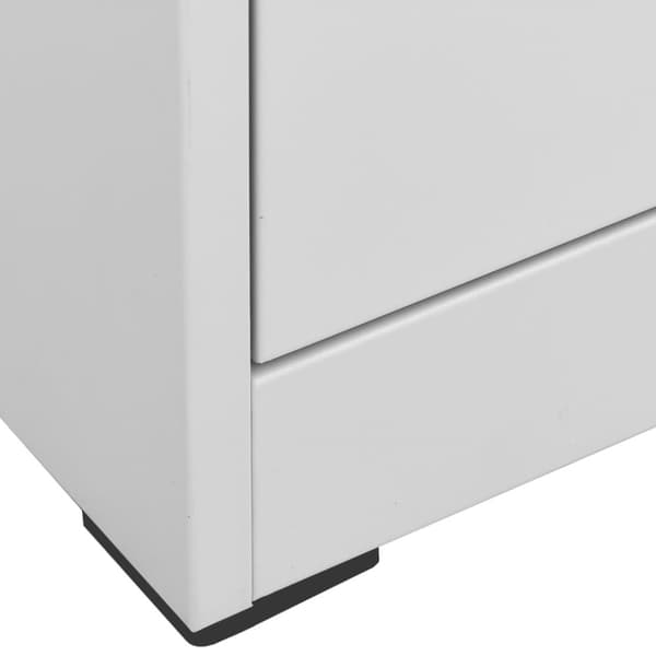 vidaXL arkivskab 46x62x102,5 cm stål lysegrå -  Arkivskabe