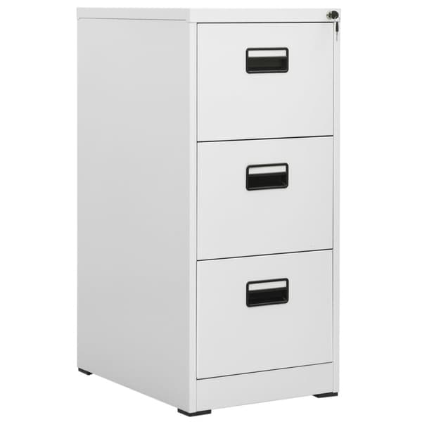 vidaXL arkivskab 46x62x102,5 cm stål lysegrå -  Arkivskabe