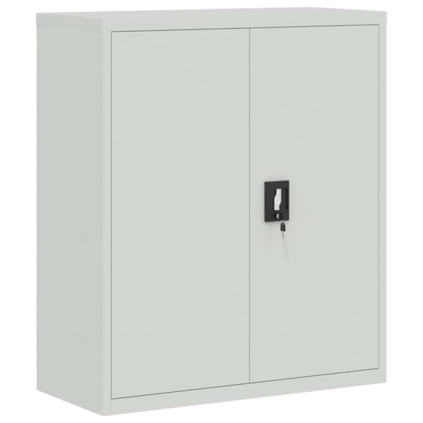 vidaXL Dokumentskåp ljusgrå 90x40x105 cm stål - Arkivskåp