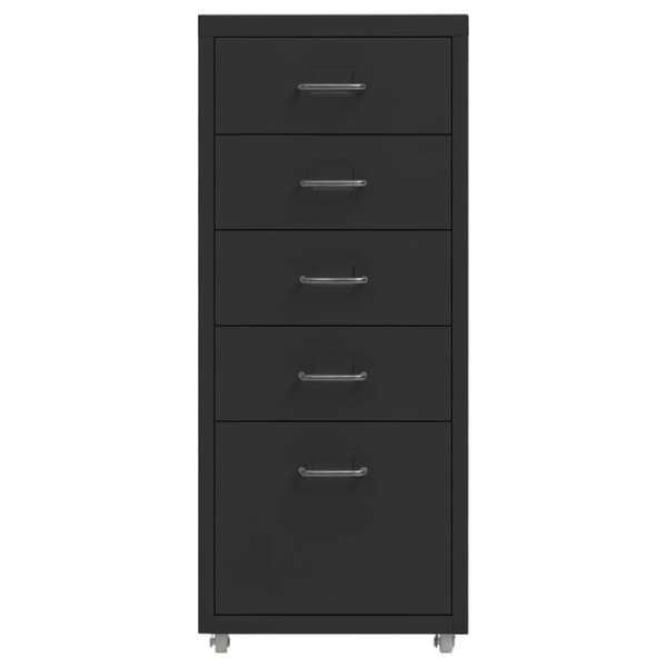 The Living Store mobilt arkivskab 28x41x69 cm metal sort - Arkivskabe