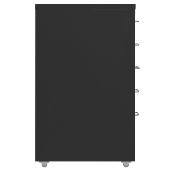 The Living Store mobilt arkivskab 28x41x69 cm metal sort - Arkivskabe