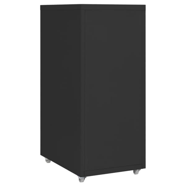 The Living Store mobilt arkivskab 28x41x69 cm metal sort - Arkivskabe