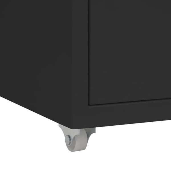 The Living Store mobilt arkivskab 28x41x69 cm metal sort - Arkivskabe