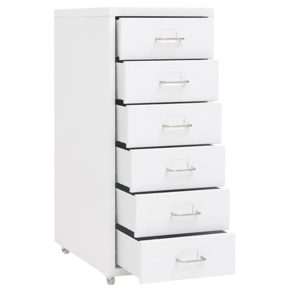 The Living Store mobilt arkivskab 28x41x69 cm metal hvid - Arkivskabe
