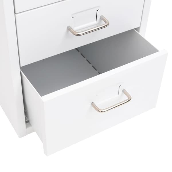The Living Store mobilt arkivskab 28x41x69 cm metal hvid - Arkivskabe