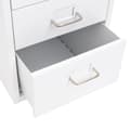 Miniatyrbillede 7 af 9: The Living Store mobilt arkivskab 28x41x69 cm metal hvid -  Arkivskabe