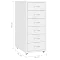Miniatyrbillede 9 af 9: The Living Store mobilt arkivskab 28x41x69 cm metal hvid -  Arkivskabe