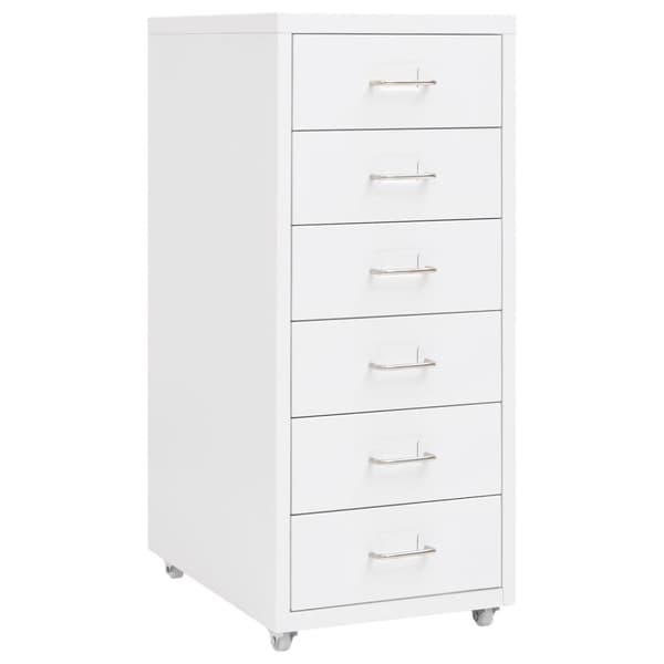 The Living Store mobilt arkivskab 28x41x69 cm metal hvid - Arkivskabe