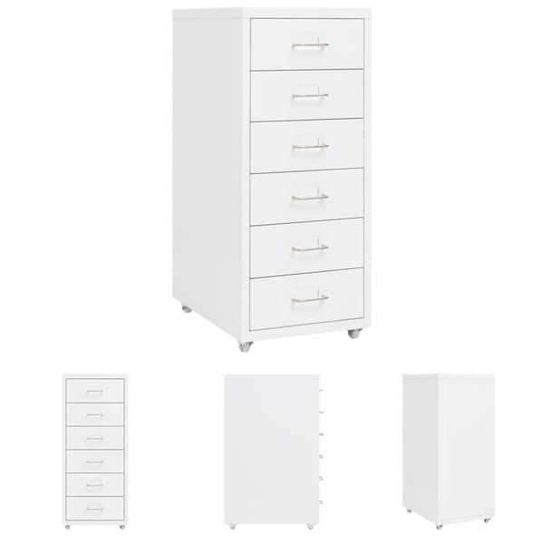 The Living Store mobilt arkivskab 28x41x69 cm metal hvid - Arkivskabe